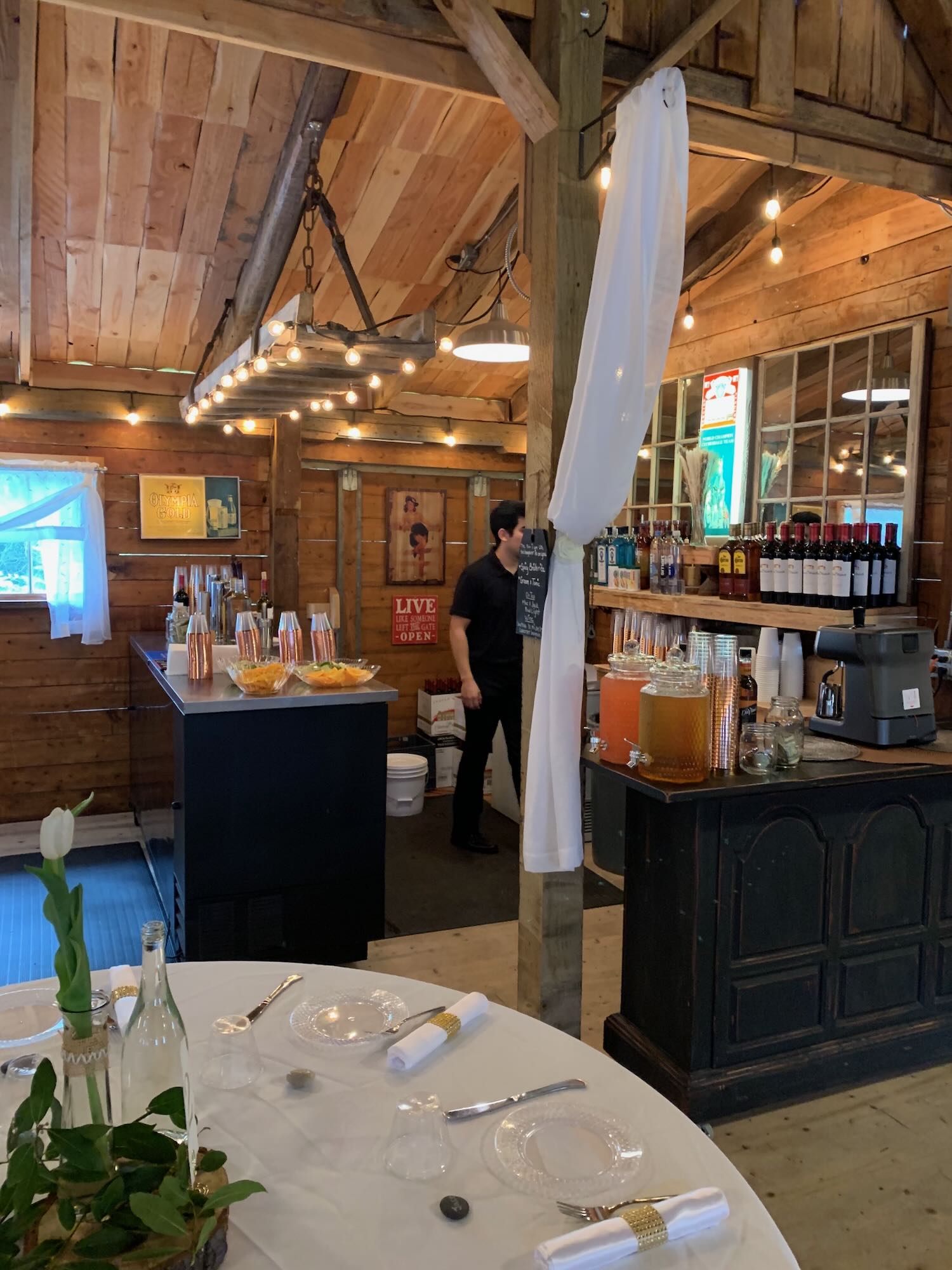 Indoor Catering and Bar Area